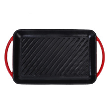 Double sided Burned Multi Baking Gas microwave korean Japanese Cast Iron Cookware Charcoal Barbecue Enamel BBQ Grill Pan